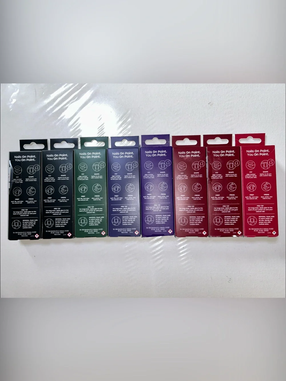 8x OPI On Point Press-On Nails Variety Pack